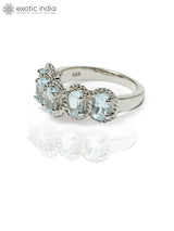 Blue Topaz Sterling Silver Ring