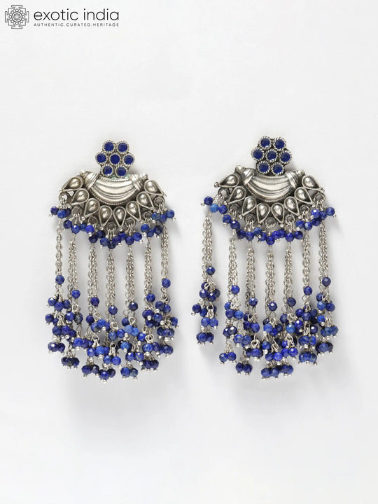 Lapis Lazuli Sterling Silver Shower Earrings