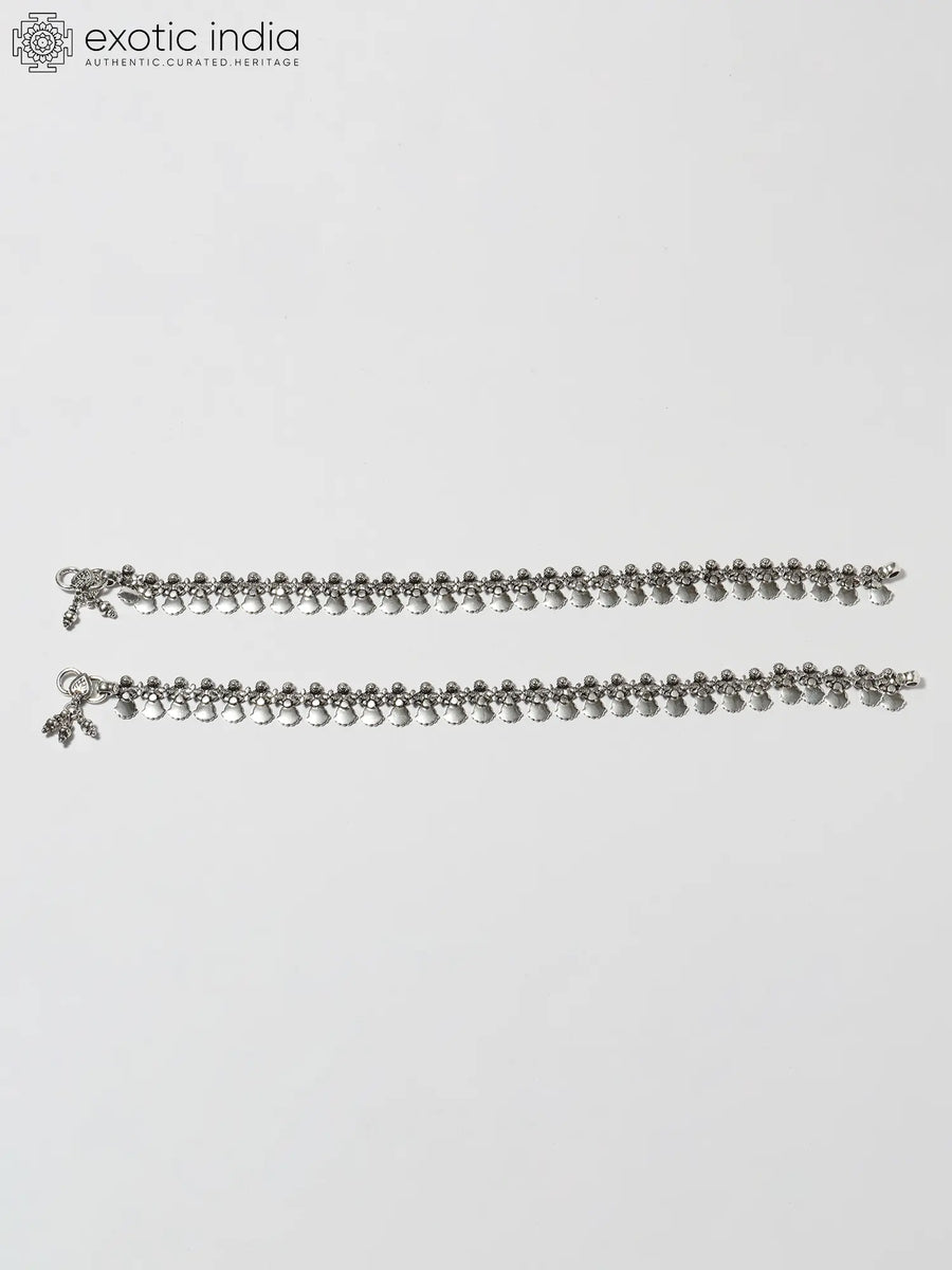 Sterling Silver Shell Drop Anklet
