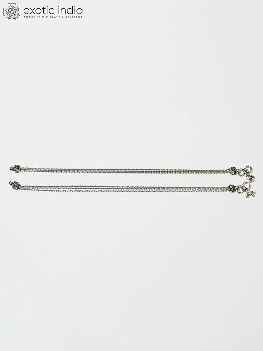 Triple Layered Sterling Silver Anklet