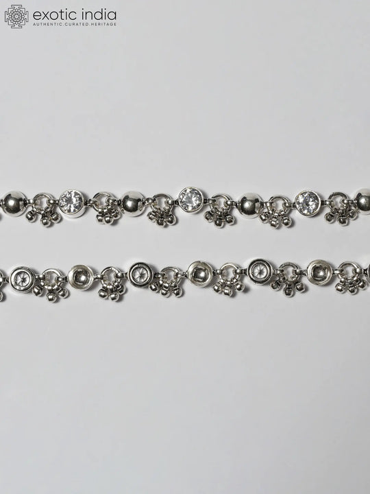 Sterling Silver Cubic Zirconia Anklet
