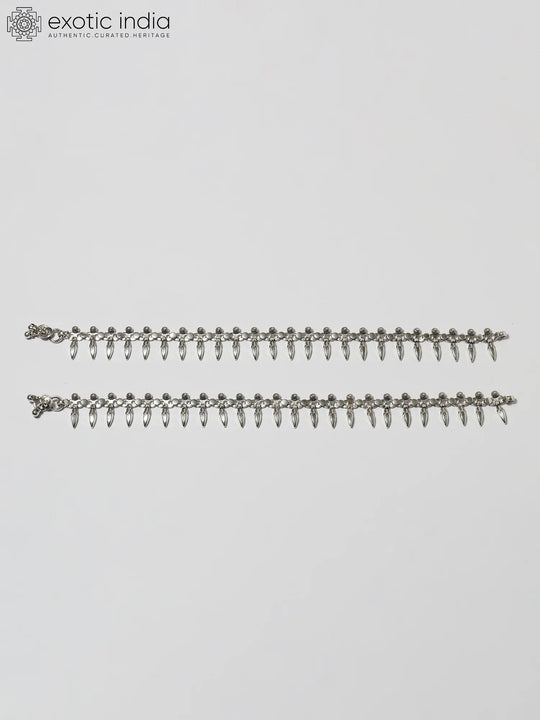 Sterling Silver Anklet with Traditional Filigree Detail
