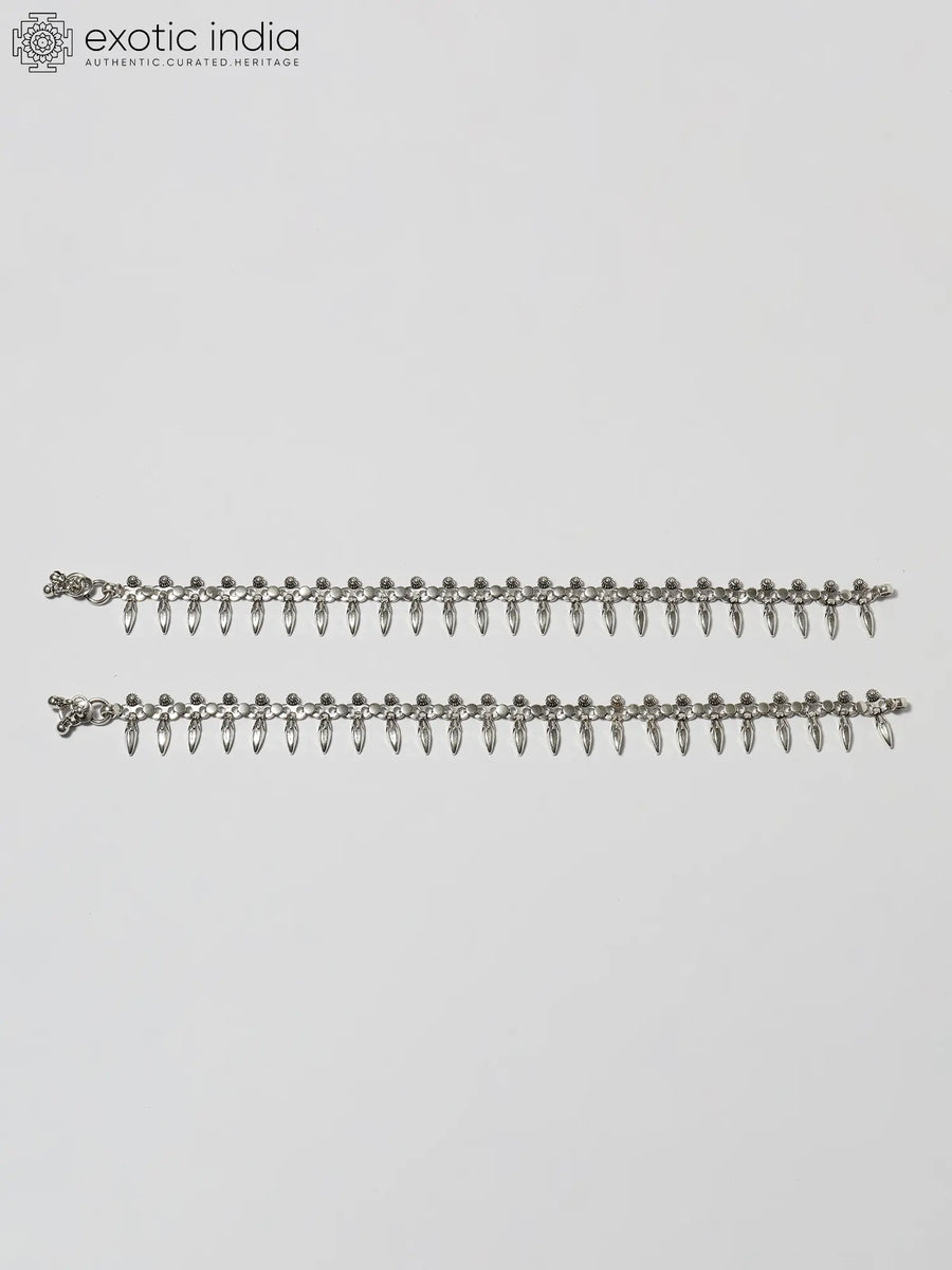 Sterling Silver Anklet with Traditional Filigree Detail
