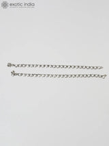 Circular Link Sterling Silver Chain Anklet