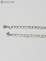 Circular Link Sterling Silver Chain Anklet