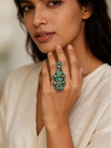 Royston Turquoise Adjustable Sterling Silver Ring