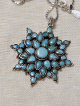 Turquoise Star Motif Sterling Silver Pendant