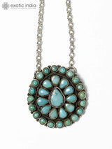 Tibetan Turquoise Sterling Silver Pendant
