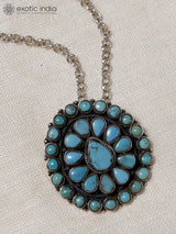 Tibetan Turquoise Sterling Silver Pendant