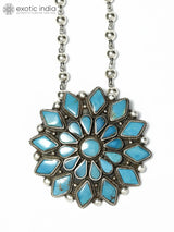 Persian Turquoise Sterling Silver Pendant
