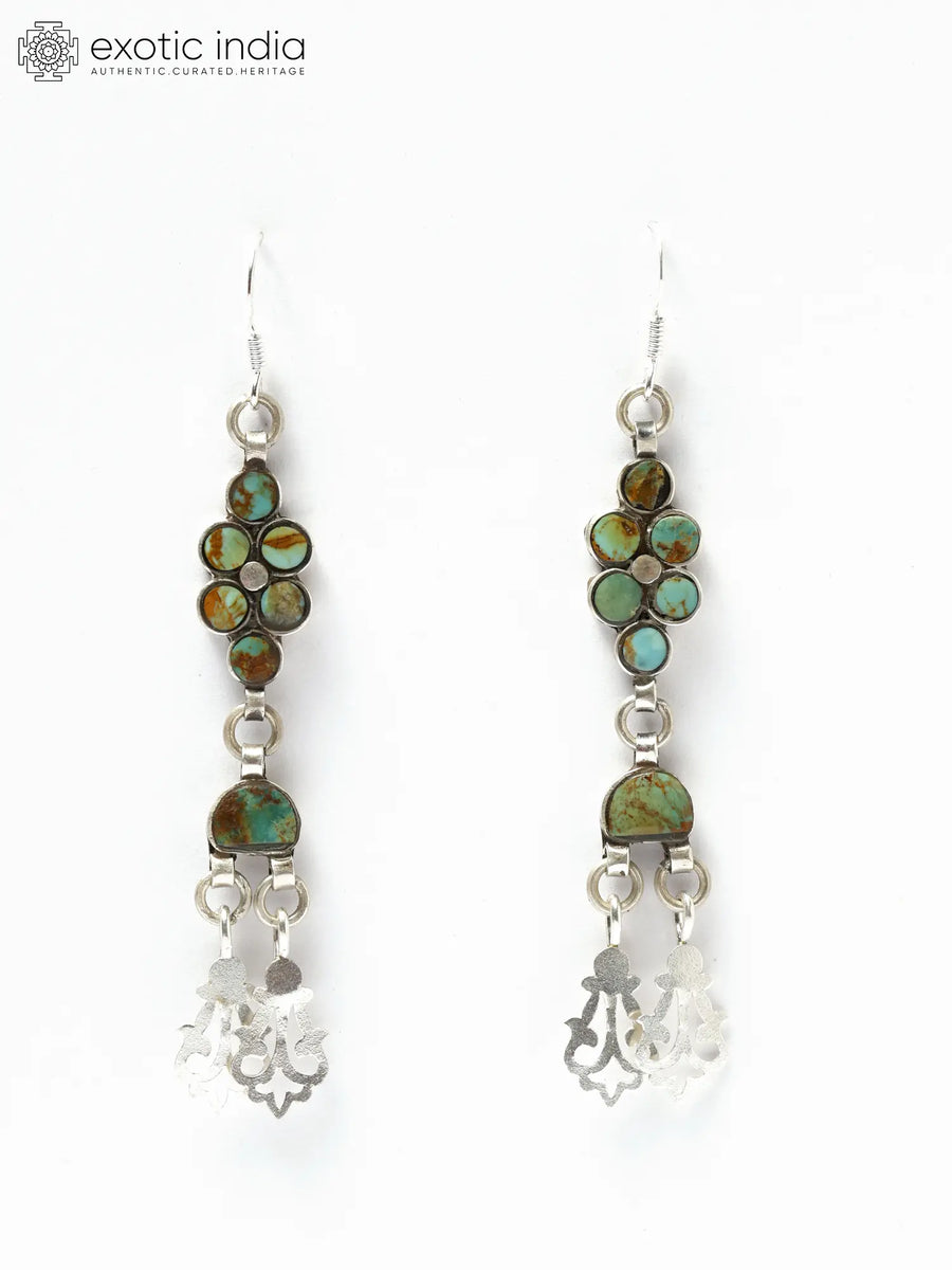 Royston Turquoise Sterling Silver Dangle Earrings