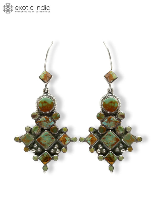 Royston Turquoise Sterling Silver Hook Earrings