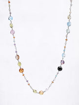 Faceted Multi-Stone Sterling Silver Necklace