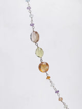 Faceted Multi-Stone Sterling Silver Necklace