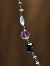 Faceted Multi-Stone Sterling Silver Necklace