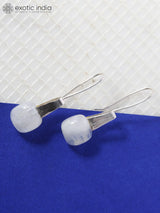 Rainbow Moonstone Sterling Silver Hook Earrings