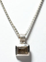 Faceted Quartz Sterling Silver Pendant