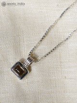 Faceted Quartz Sterling Silver Pendant