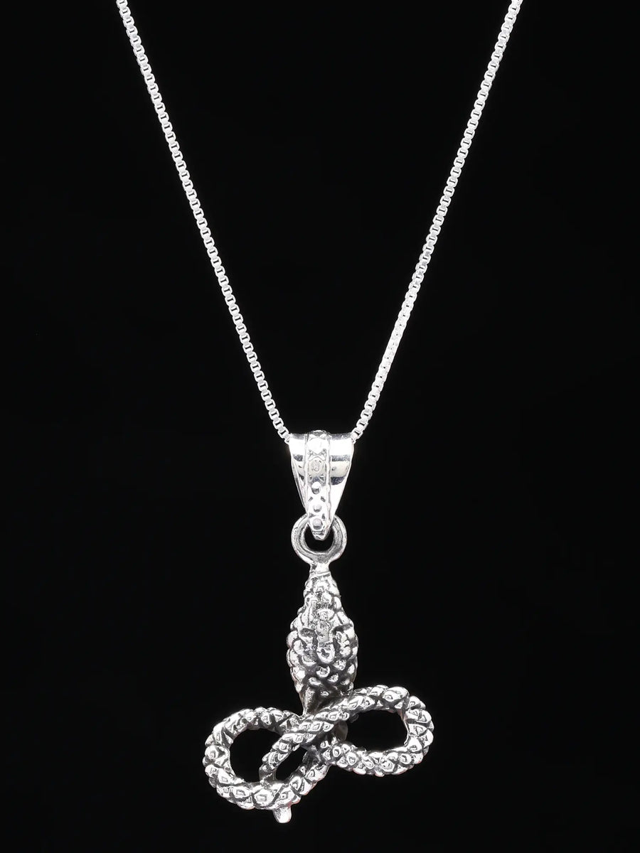 Cobra Figurine Sterling Silver Pendant