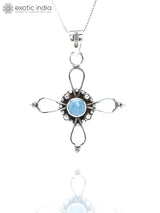 Persian Turquoise Sterling Silver Pendant