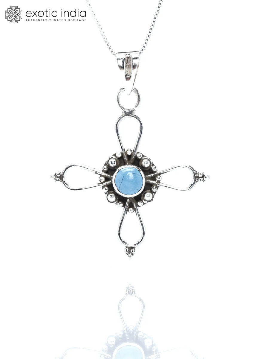 Persian Turquoise Sterling Silver Pendant