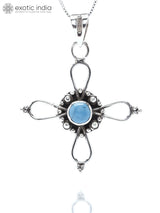 Persian Turquoise Sterling Silver Pendant