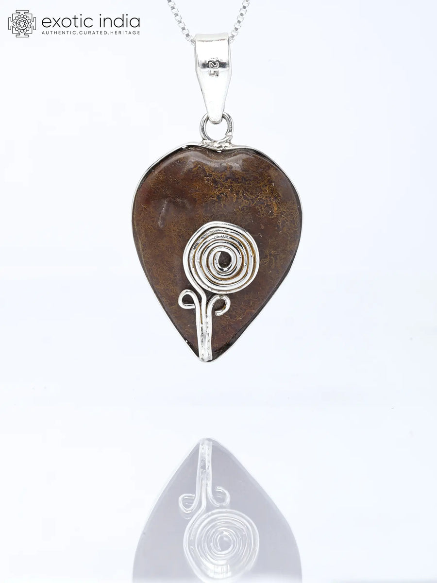 Bronzite Gemstone Sterling Silver Pendant