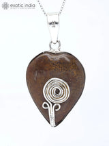 Bronzite Gemstone Sterling Silver Pendant