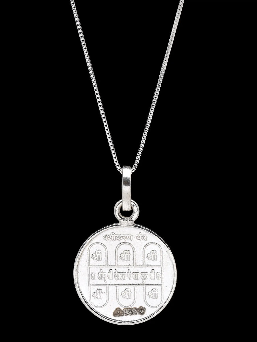 Shri Vashikaran Yantra Double Sided 999 Silver Pendant