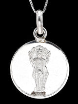 Chaturbhuja Vishnu and Pitra Dosh Yantra Silver Pendant