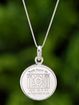 Chaturbhuja Vishnu and Pitra Dosh Yantra Silver Pendant