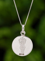 Chaturbhuja Vishnu and Pitra Dosh Yantra Silver Pendant