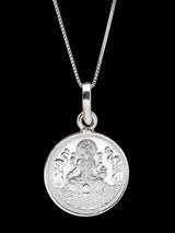 Goddess Gajalakshmi and Kanakdhara Yantra 999 Silver Pendant