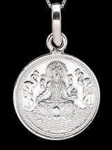 Goddess Gajalakshmi and Kanakdhara Yantra 999 Silver Pendant