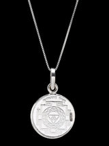 Goddess Gajalakshmi and Kanakdhara Yantra 999 Silver Pendant
