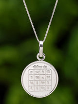Sarva Manokamna and Chautisa Yantra 999 Silver Pendant