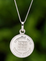 Maa Katyayani and Yantra Reverse 999 Silver Pendant