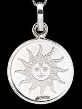 Lord Surya and Gayatri Bisa Yantra Silver Pendant