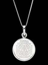 Lord Surya and Gayatri Bisa Yantra Silver Pendant