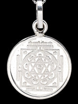 Lord Surya and Gayatri Bisa Yantra Silver Pendant