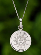 Lord Surya and Gayatri Bisa Yantra Silver Pendant