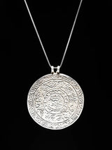 Handpainted Ardhanarishvara Sterling Silver Pendant