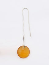 Faceted Carnelian Sterling Silver Hook Earrings