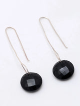 Faceted Black Onyx Sterling Silver Earrings