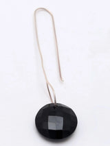 Faceted Black Onyx Sterling Silver Earrings