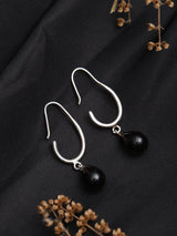Smoky Quartz Cabochon Sterling Silver Earrings