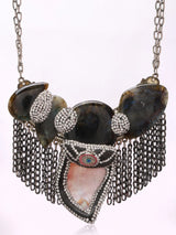 Labradorite and Mother of Pearl Double Strand Necklace