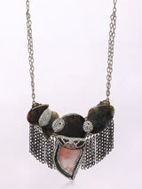 Labradorite and Mother of Pearl Double Strand Necklace