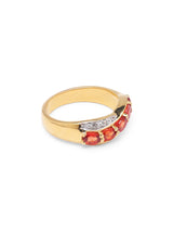 Faceted Orange Sapphire Gold Plated Sterling Silver Ring