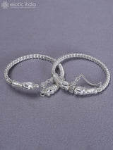 Set of Two Pure Silver Nepalese Bala Bangles